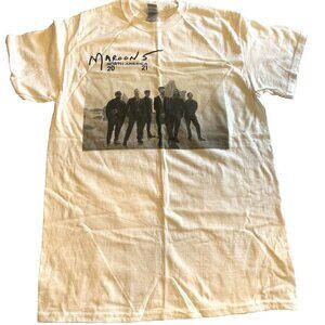 Maroon 5 North America 2021 T-Shirt Men's Medium M Short Sleeve Graphic White